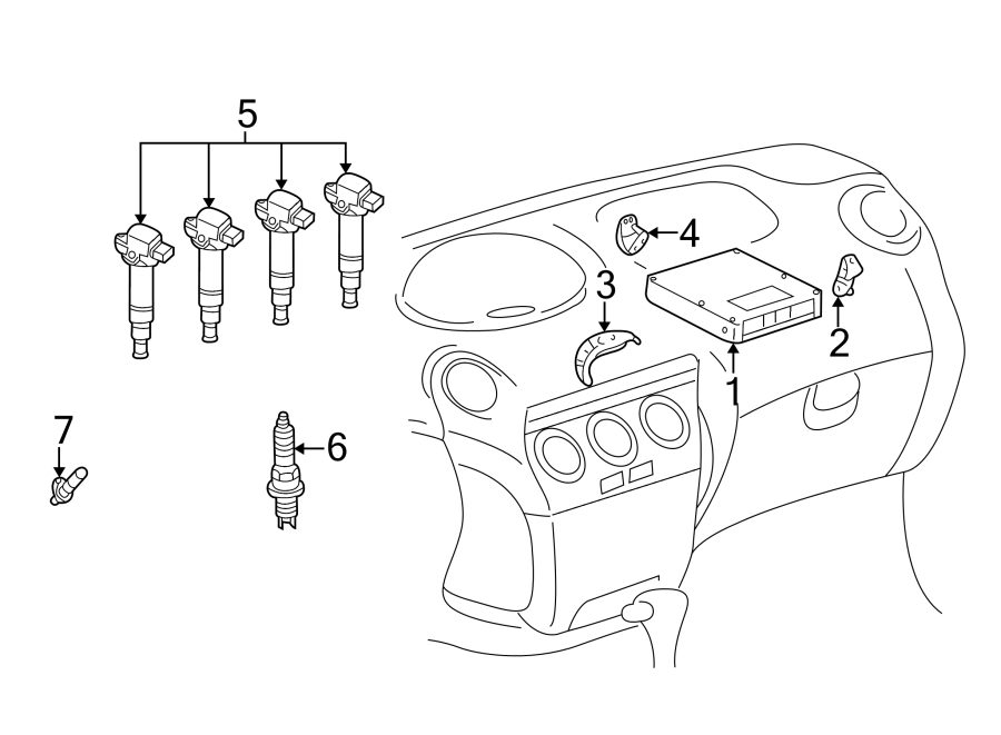 Diagram IGNITION SYSTEM. for your Toyota Tacoma  