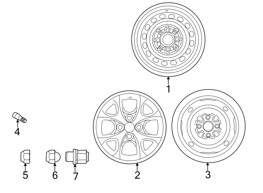 Diagram WHEELS. for your 2005 Toyota Tundra  SR5 Crew Cab Pickup Fleetside 