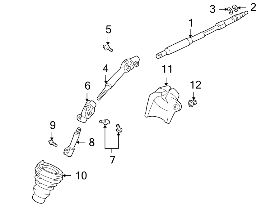 Diagram STEERING COLUMN. SHAFT & INTERNAL COMPONENTS. for your 2018 Toyota Sequoia   