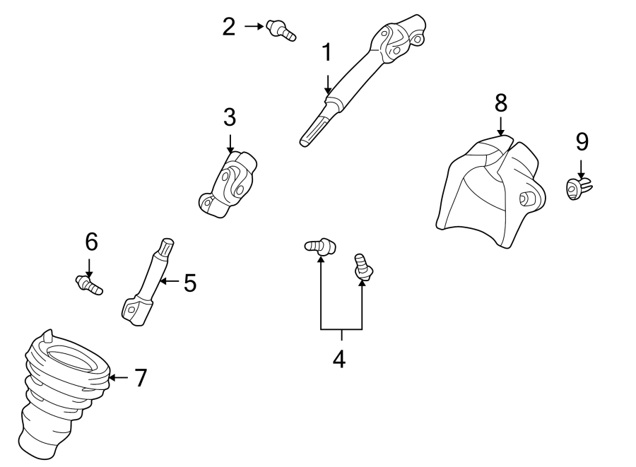 Diagram STEERING COLUMN. SHAFT & INTERNAL COMPONENTS. for your Toyota 4Runner  