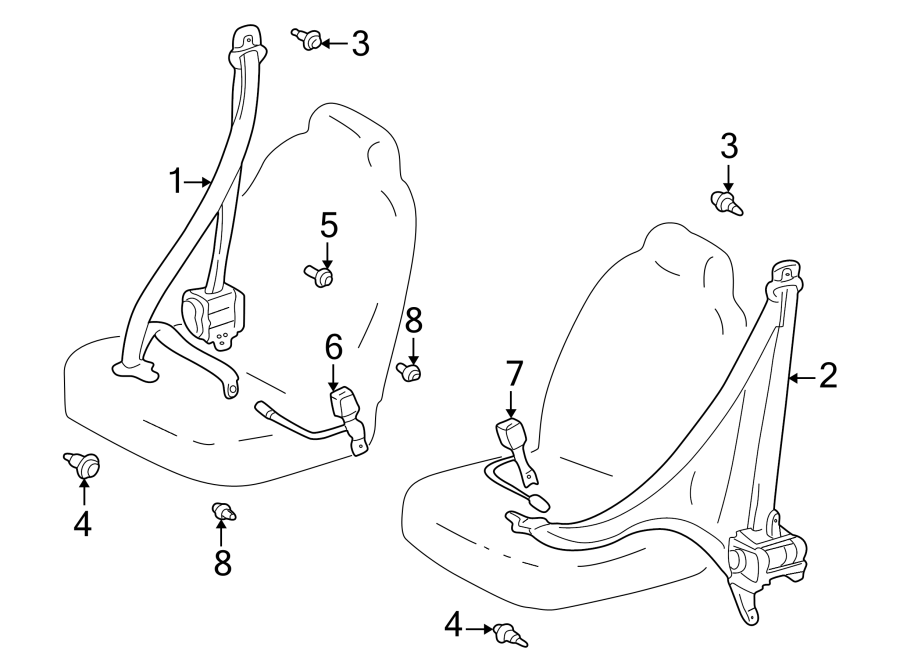 Diagram RESTRAINT SYSTEMS. FRONT SEAT BELTS. for your 2011 Toyota Camry   