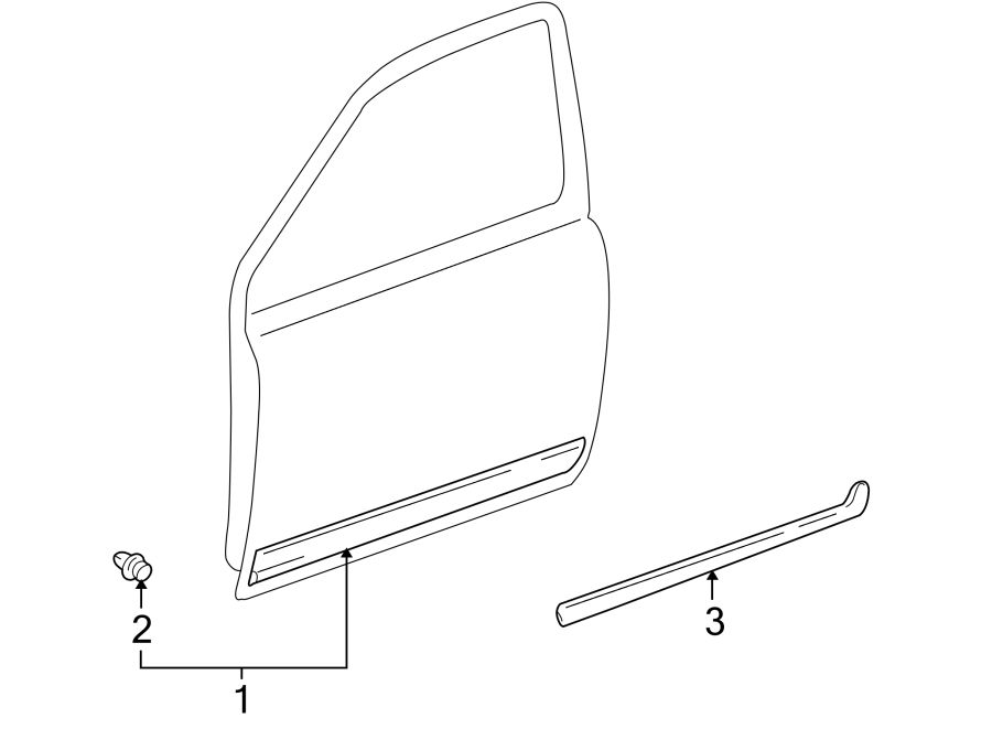 Diagram EXTERIOR TRIM. for your 2021 Toyota RAV4  LE Sport Utility 