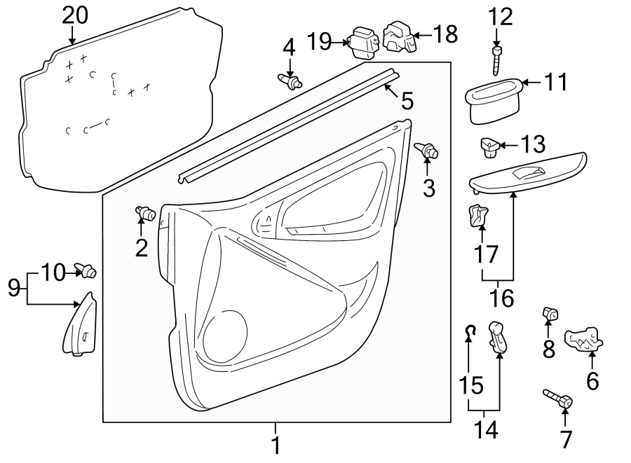 Diagram Interior trim. for your 2003 Toyota Avalon   