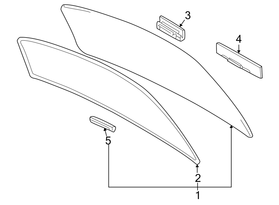 Diagram BACK GLASS. EXTERIOR TRIM. for your 2018 Toyota Tundra   