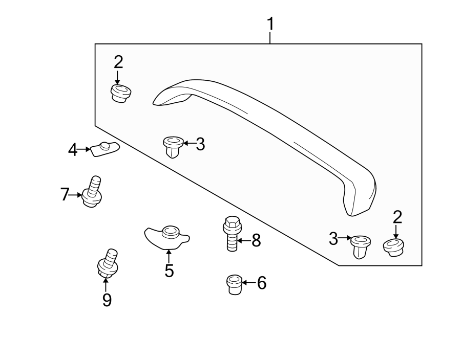 Diagram TRUNK LID. SPOILER. for your 2011 Toyota Prius   