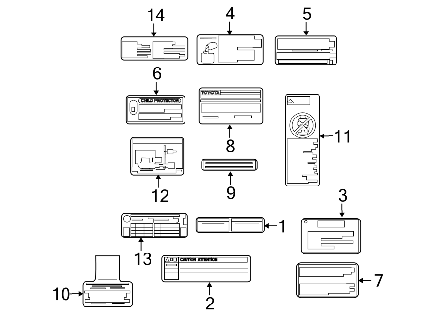 Diagram INFORMATION LABELS. for your 1997 Toyota Supra  Twin Turbo Hatchback 