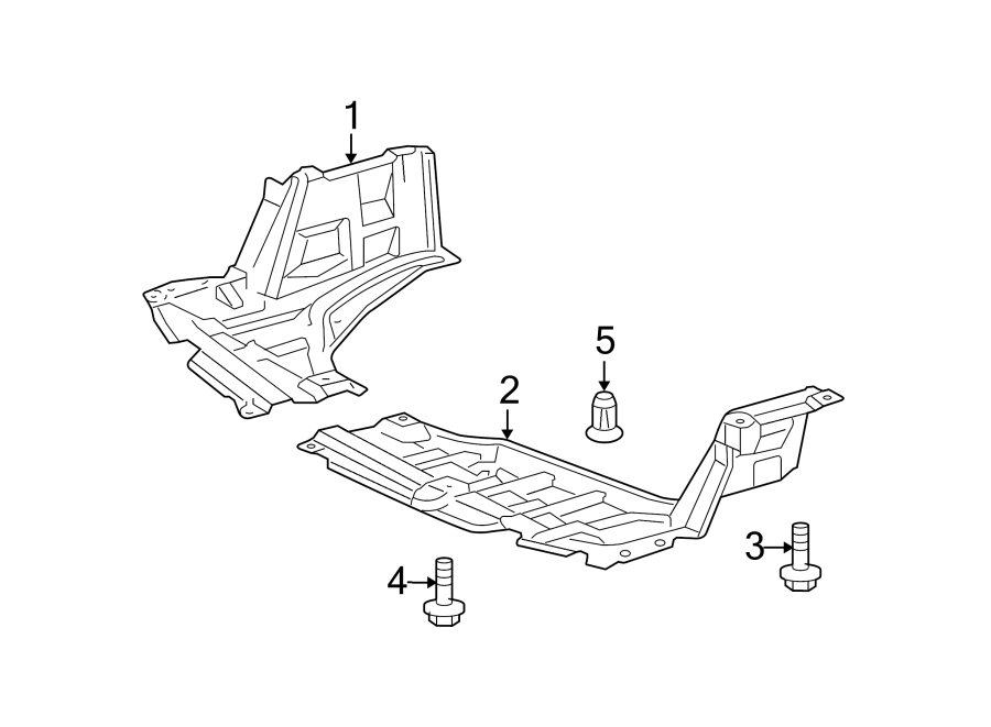 Diagram Radiator support. Splash shields. for your 2014 Toyota Tundra 5.7L i-Force V8 FLEX A/T 4WD SR Standard Cab Pickup Fleetside 