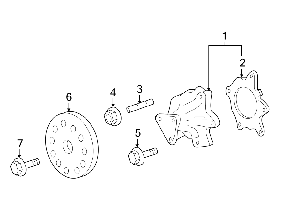 Diagram WATER PUMP. for your 1995 Toyota Tacoma 3.4L V6 A/T 4WD Base Standard Cab Pickup Fleetside 