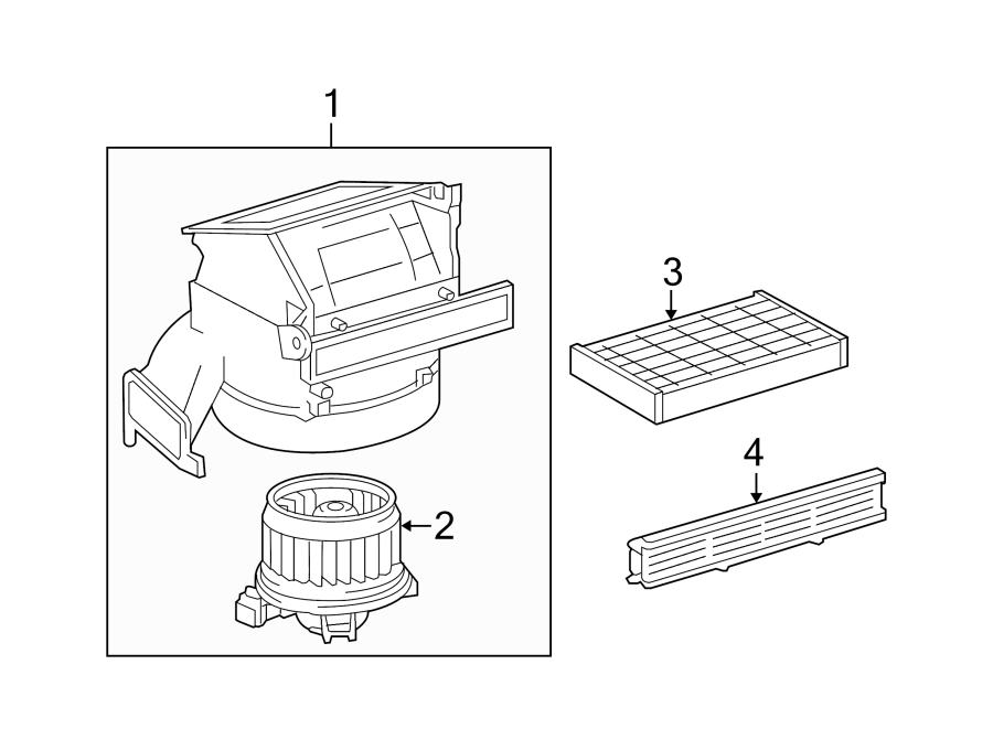 Diagram Air conditioner & heater. Blower motor & fan. for your 2020 Toyota Prius Prime   