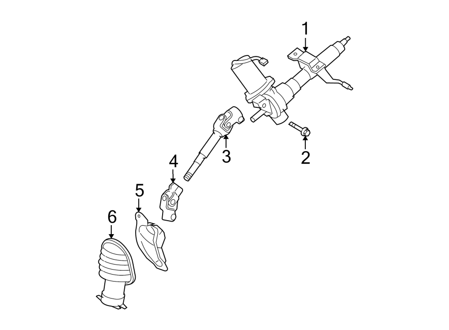 Diagram STEERING COLUMN ASSEMBLY. for your 2007 Toyota 4Runner   