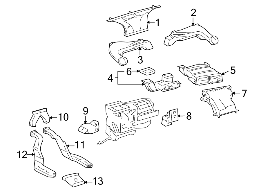 Diagram INSTRUMENT PANEL. for your 2011 Toyota Highlander   