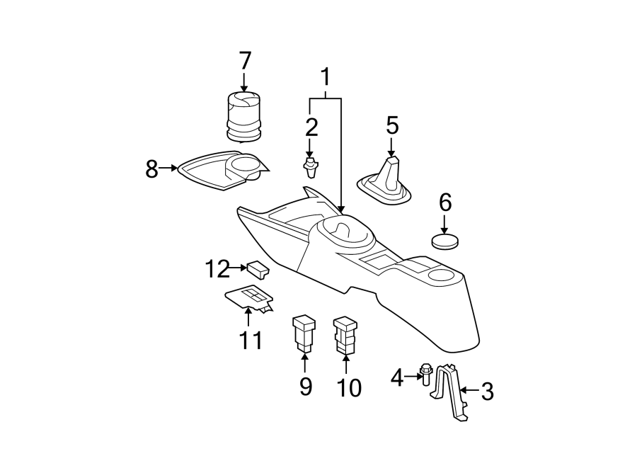 Diagram CONSOLE. for your 2020 Toyota 4Runner  SR5 Sport Utility 