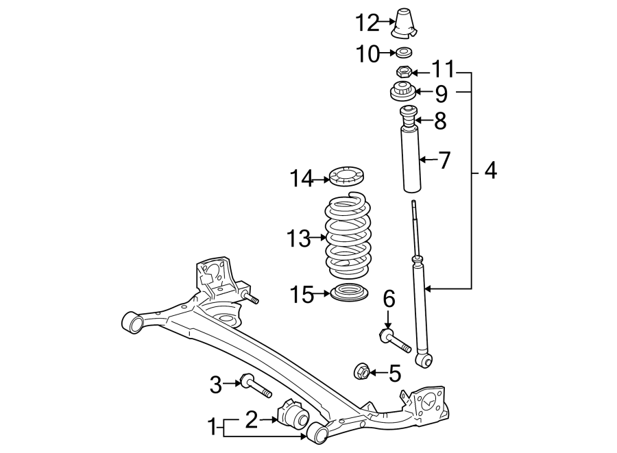 Diagram REAR SUSPENSION. SUSPENSION COMPONENTS. for your Toyota