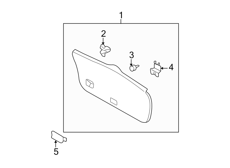 Diagram LIFT GATE. INTERIOR TRIM. for your 2012 Toyota Sienna 3.5L V6 A/T FWD Base Mini Passenger Van 