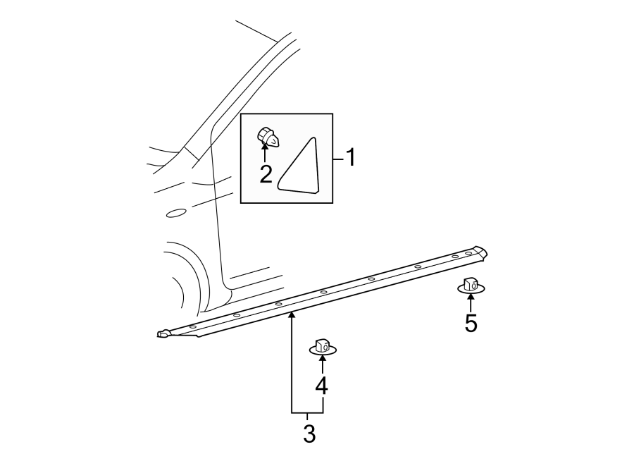 Diagram PILLARS. ROCKER & FLOOR. EXTERIOR TRIM. for your 2007 Toyota Sienna   