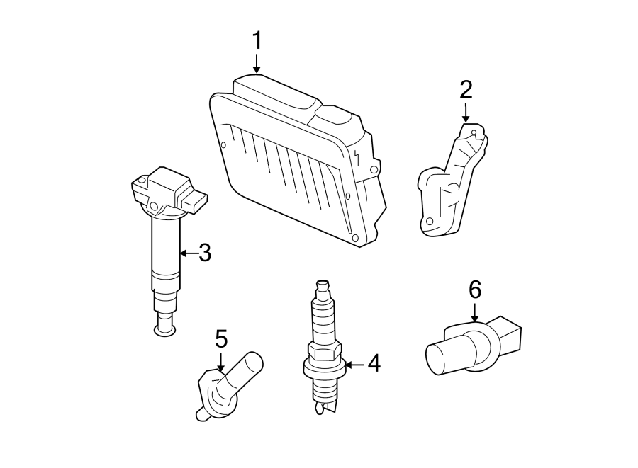 Diagram IGNITION SYSTEM. for your 2023 Toyota Highlander  Hybrid XLE Sport Utility 