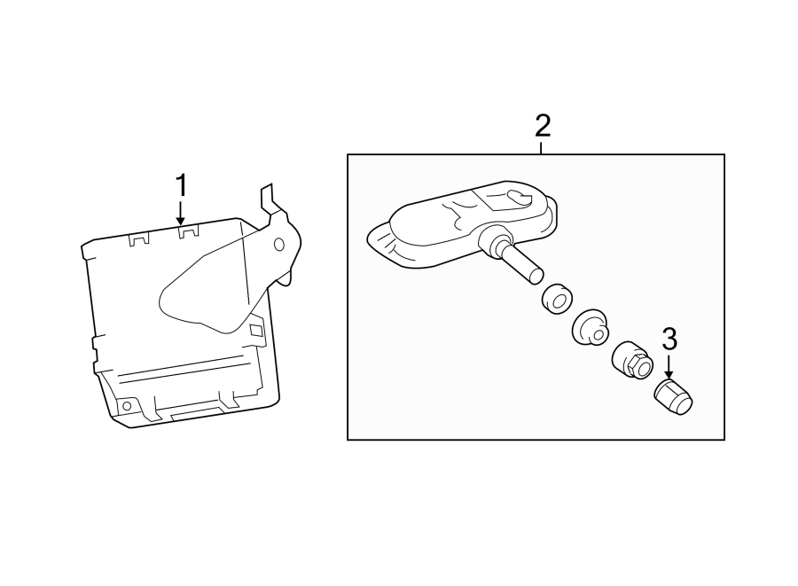 Diagram TIRE PRESSURE MONITOR COMPONENTS. for your 2018 Toyota Corolla   