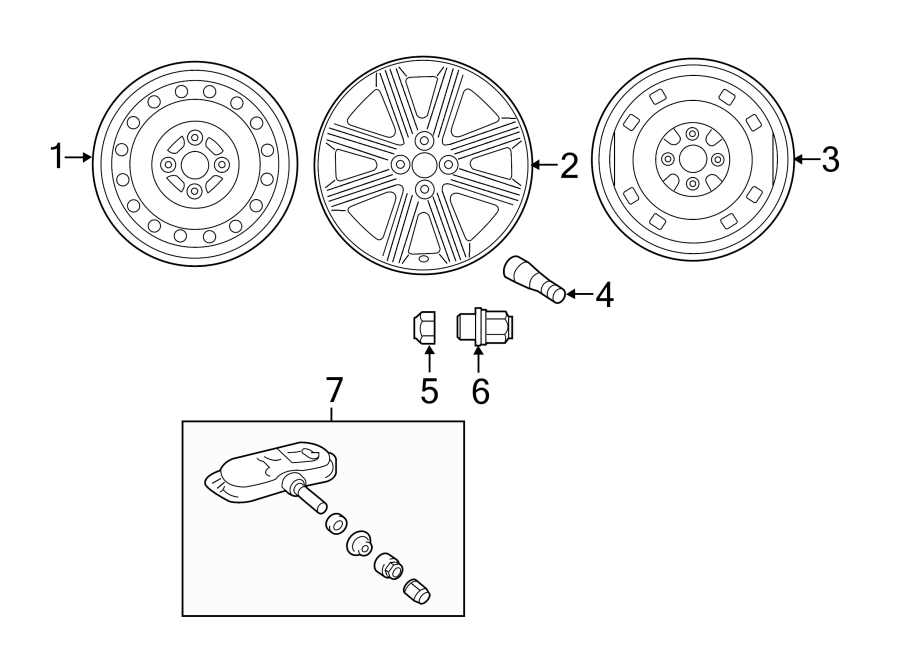 Diagram WHEELS. for your 2021 Toyota Avalon  LIMITED SEDAN 