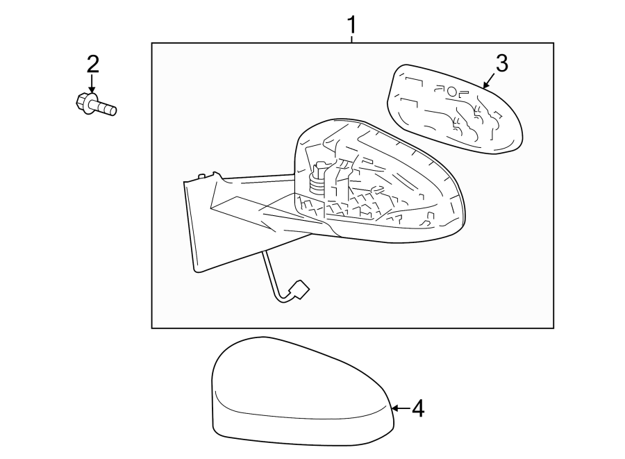 Diagram FRONT DOOR. OUTSIDE MIRRORS. for your Toyota Yaris  