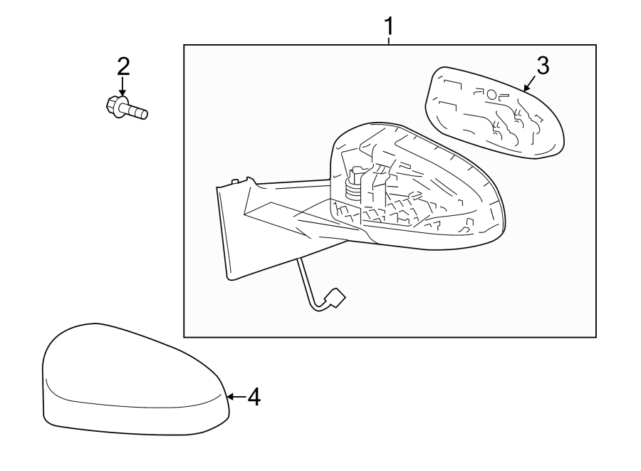 Diagram FRONT DOOR. OUTSIDE MIRRORS. for your Toyota Yaris  