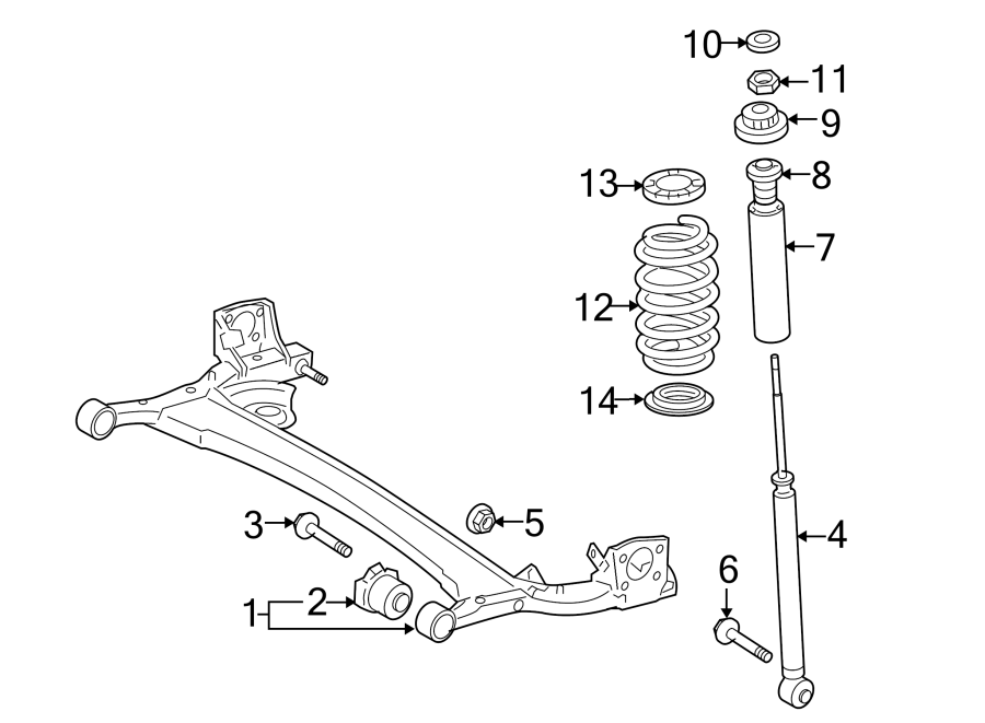 Diagram REAR SUSPENSION. SUSPENSION COMPONENTS. for your Toyota