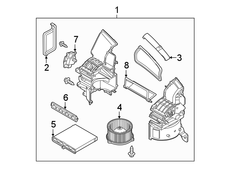 Diagram AIR CONDITIONER & HEATER. BLOWER MOTOR & FAN. for your 2020 Toyota Prius Prime   