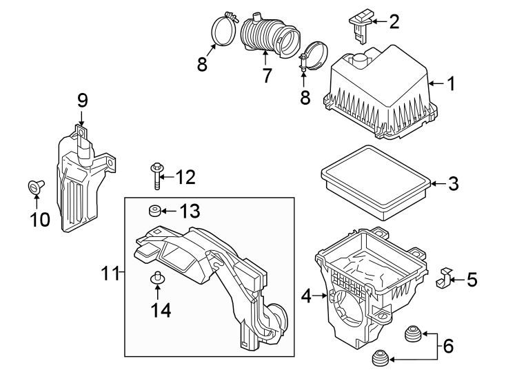 Diagram ENGINE / TRANSAXLE. AIR INTAKE. for your 2024 Toyota Sequoia  Capstone Sport Utility 