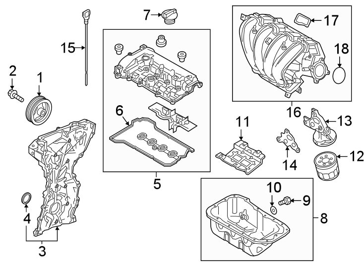 Diagram ENGINE / TRANSAXLE. ENGINE PARTS. for your 2012 Toyota FJ Cruiser   