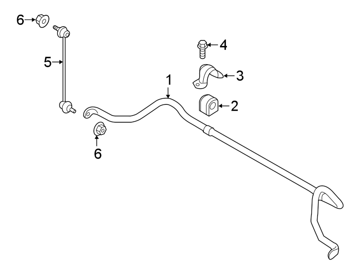 Diagram FRONT SUSPENSION. STABILIZER BAR & COMPONENTS. for your 2004 Toyota Matrix  XR Wagon 