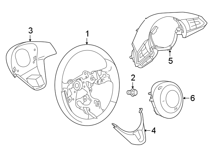 Diagram STEERING WHEEL & TRIM. for your 2006 Toyota Sequoia  Limited Sport Utility 