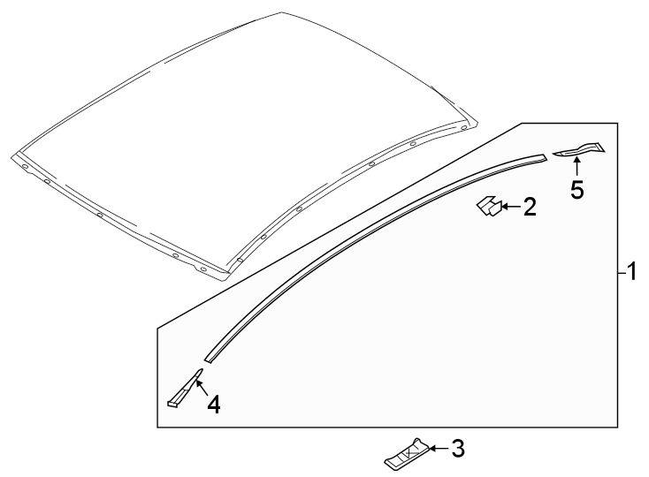 Diagram Roof. Exterior trim. for your 2022 Toyota C-HR   