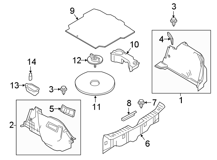 Diagram REAR BODY & FLOOR. INTERIOR TRIM. for your 2011 Toyota Matrix 2.4L M/T AWD S Wagon 