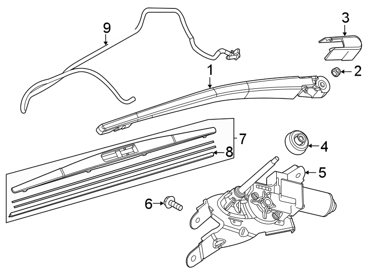 Diagram Lift gate. Wiper & washer components. for your 2011 Toyota 4Runner  SR5 Sport Utility 