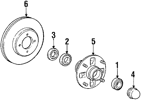 Diagram WHEELS & FRONT SUSPENSION. for your 2008 Toyota Corolla   