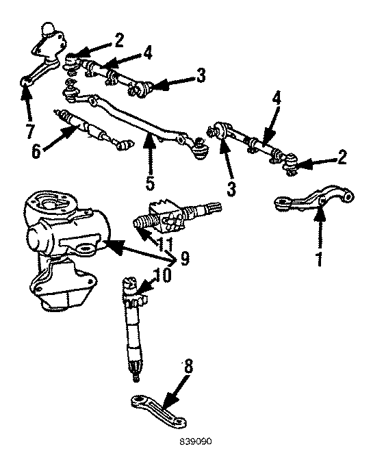 Diagram STEERING GEAR & LINKAGE. for your 2005 Toyota Tundra 4.0L V6 A/T 4WD Base Standard Cab Pickup Fleetside 