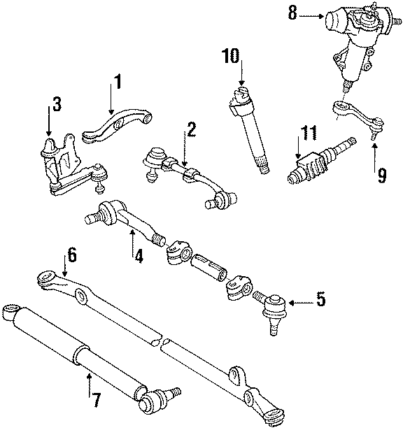 Diagram STEERING GEAR & LINKAGE. for your 2005 Toyota Tundra  Limited Crew Cab Pickup Stepside 