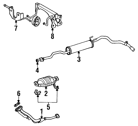 Diagram EXHAUST SYSTEM. for your Toyota Tundra  