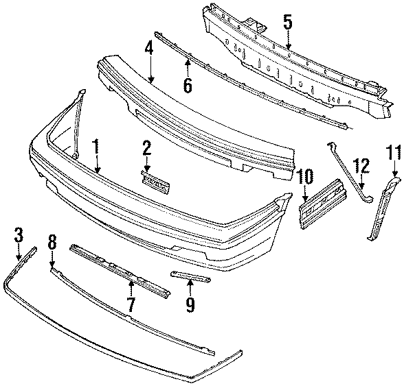 Diagram FRONT BUMPER. for your 1990 Toyota PickUp   