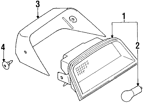 Diagram REAR LAMPS. HIGH MOUNT LAMPS. for your Toyota
