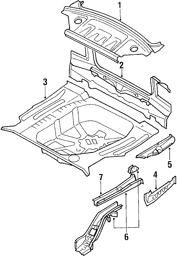 Diagram REAR BODY. for your 1988 Toyota Corolla 1.6L M/T FWD SR5 Coupe 