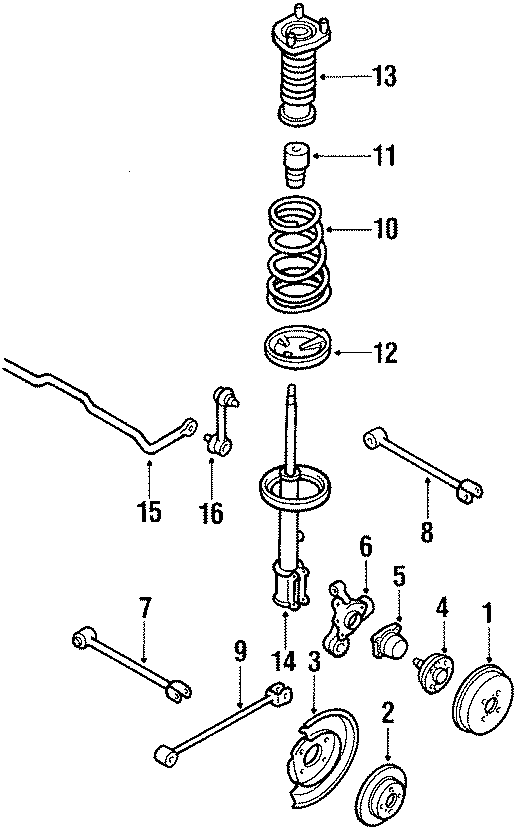 Diagram REAR SUSPENSION. SUSPENSION COMPONENTS. for your 2006 Toyota Avalon   