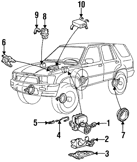 Diagram ELECTRICAL. ABS COMPONENTS. for your 2024 Toyota Corolla   