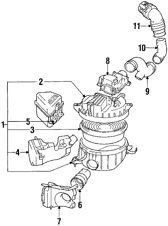 Diagram AIR INTAKE. for your Toyota 4Runner  