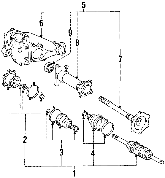 Diagram FRONT SUSPENSION. FRONT AXLE & CARRIER. for your 2006 Toyota Tacoma 4.0L V6 A/T 4WD Base Extended Cab Pickup Fleetside 