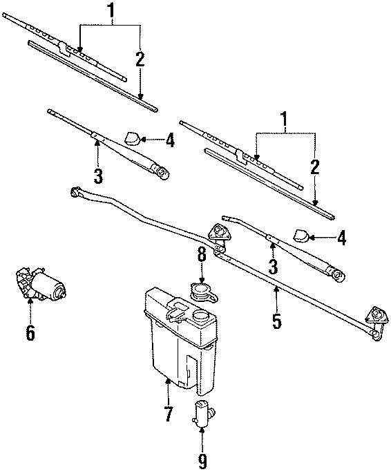 Diagram WINDSHIELD. WIPER COMPONENTS. for your 2015 Toyota Tundra 5.7L i-Force V8 A/T 4WD SR Extended Cab Pickup Fleetside 