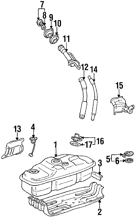 Diagram FUEL SYSTEM COMPONENTS. for your 2013 Toyota Camry   