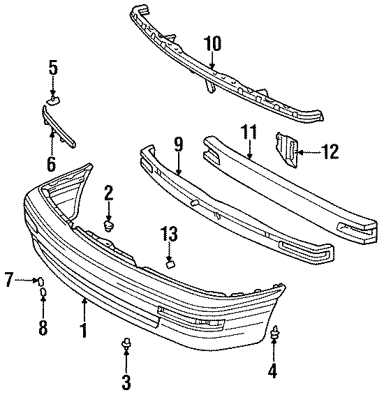 Diagram FRONT BUMPER. BUMPER & COMPONENTS. for your 2022 Toyota Camry   