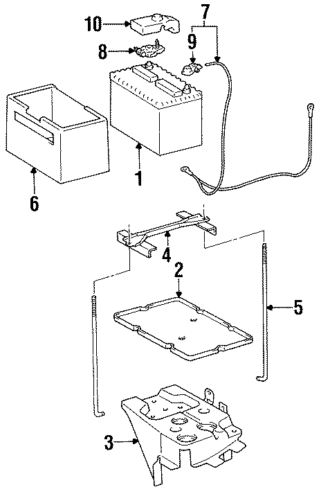 Diagram BATTERY. for your 2017 Toyota Highlander 2.7L A/T AWD LE Sport Utility 