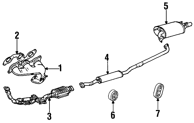 Diagram EXHAUST SYSTEM. EXHAUST COMPONENTS. for your 2015 Toyota Prius Plug-In   