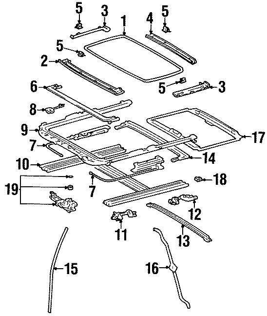 Diagram 1998-99. W/SUNROOF. for your 2003 Toyota Avalon   